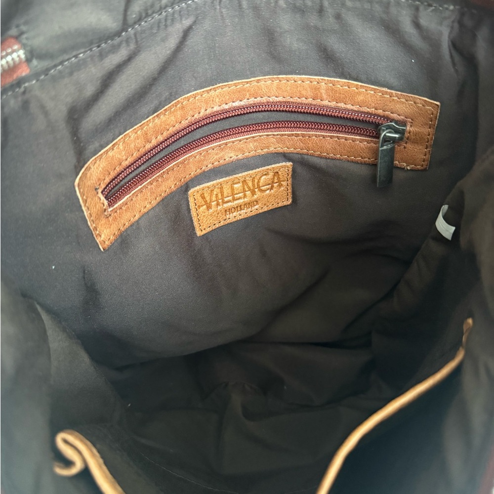 Vilenca Brown Leather Backpack - Picture 6 of 7